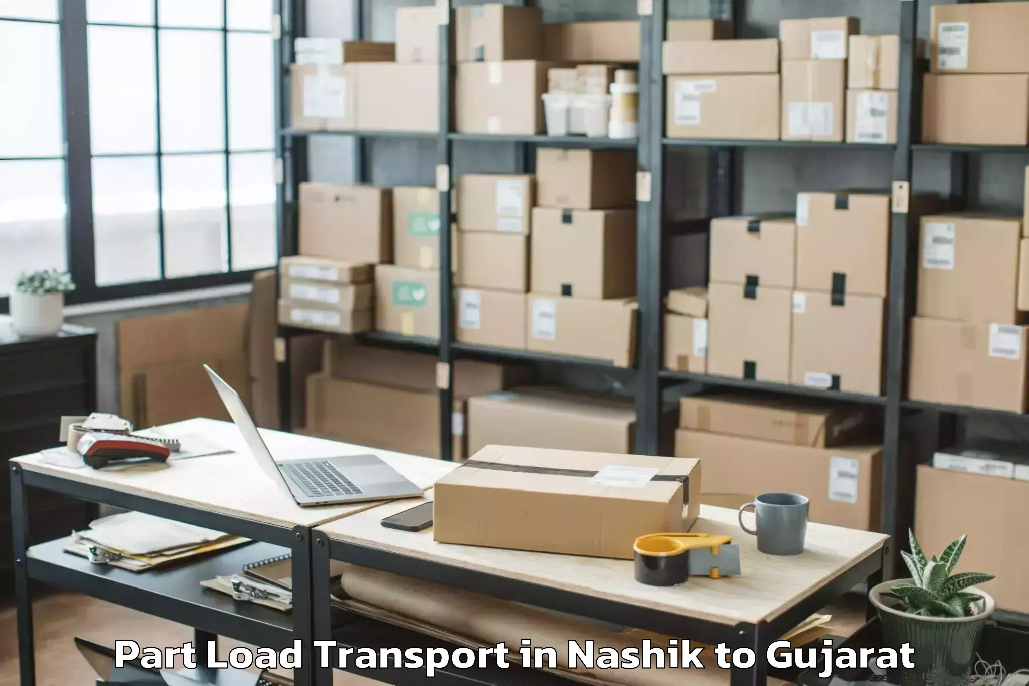 Expert Nashik to Kaprada Part Load Transport